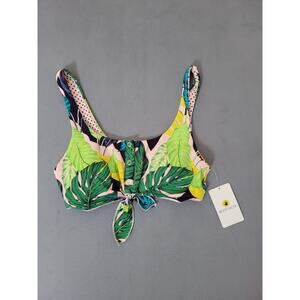 Body Glove Women's Kate Crop Bikini Top Swimsuit Top with Front Tie Large